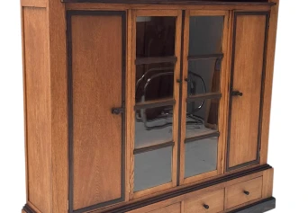 Art Deco Modernist Four-Door Bookcase, 1920s